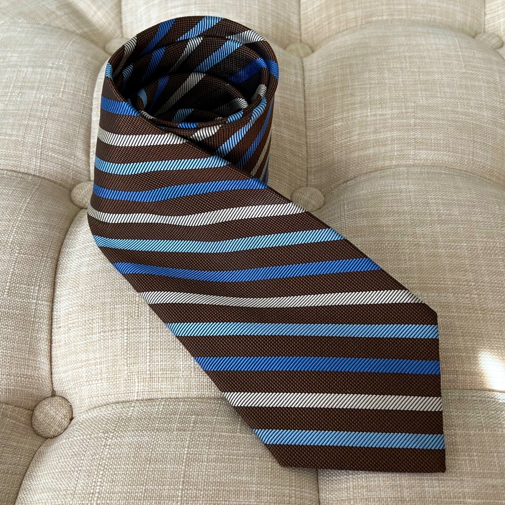 Brooks Brothers Brown Striped Silk Tie